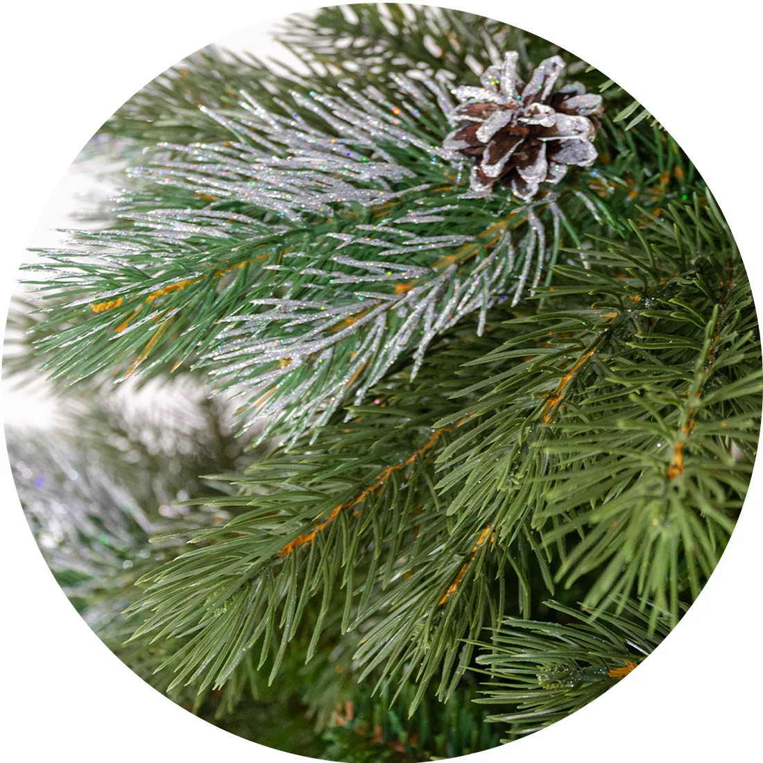 Sosna Oregon z brokatem 3D 50% PE 220